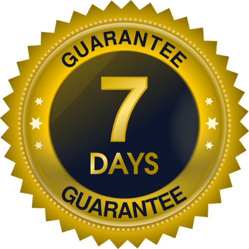 7-day money-back guarantee seal